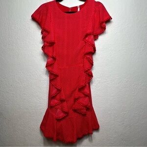 Indikah Ruffle Fit and Flare Mini Dress